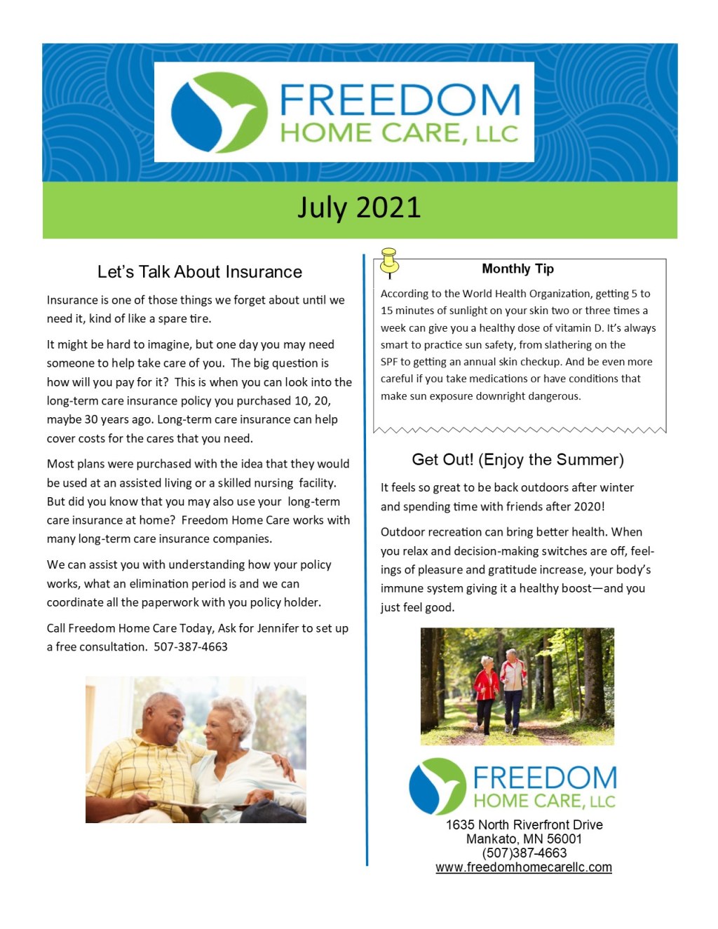 Picture of: Newsletters – Freedom Home Care, LLC