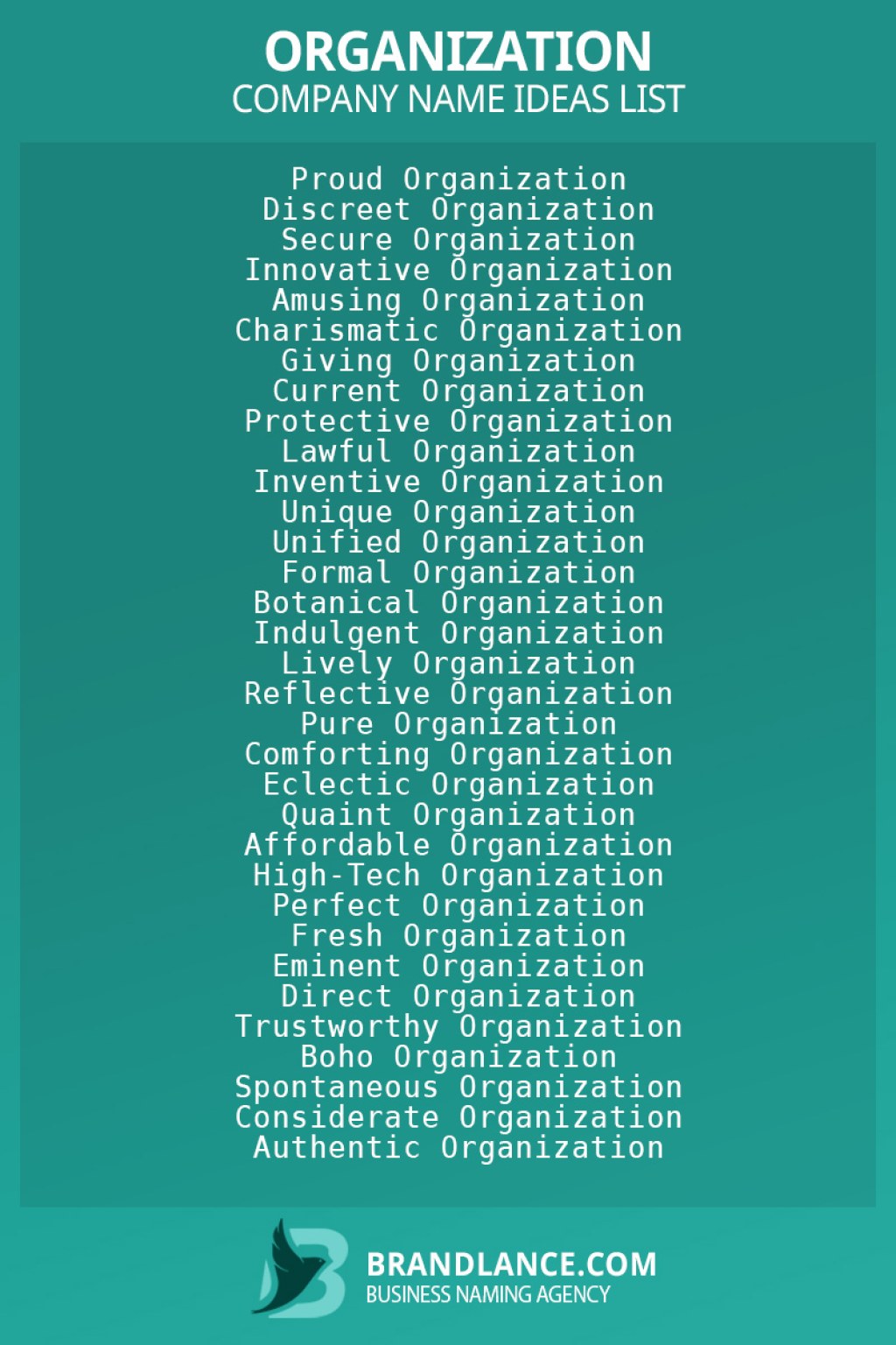 Picture of: + Organization Business Name Ideas List Generator